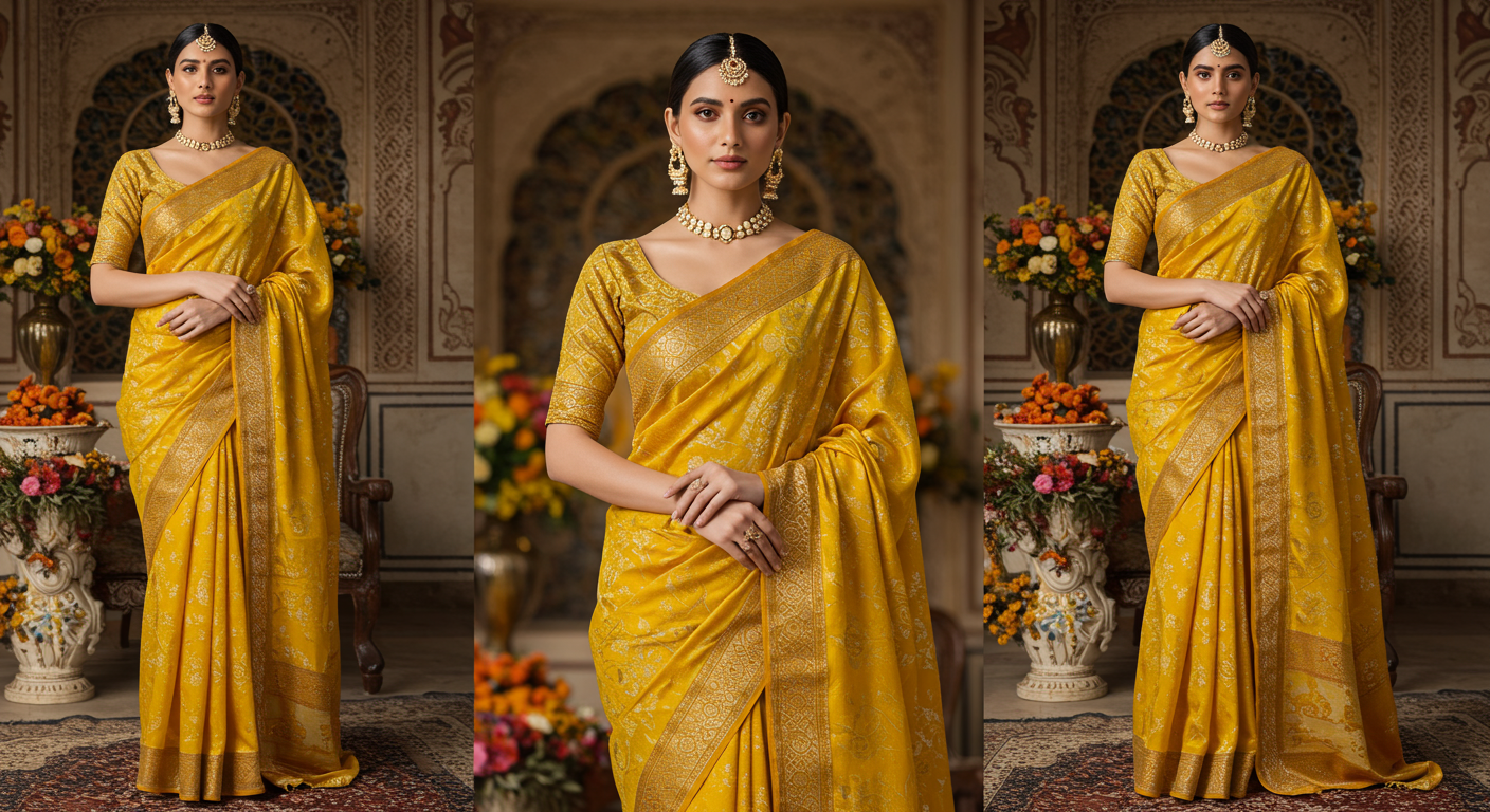 How-to-Style-a-Yellow-Saree-for-Weddings,-Festivals-&-Casual-Outings