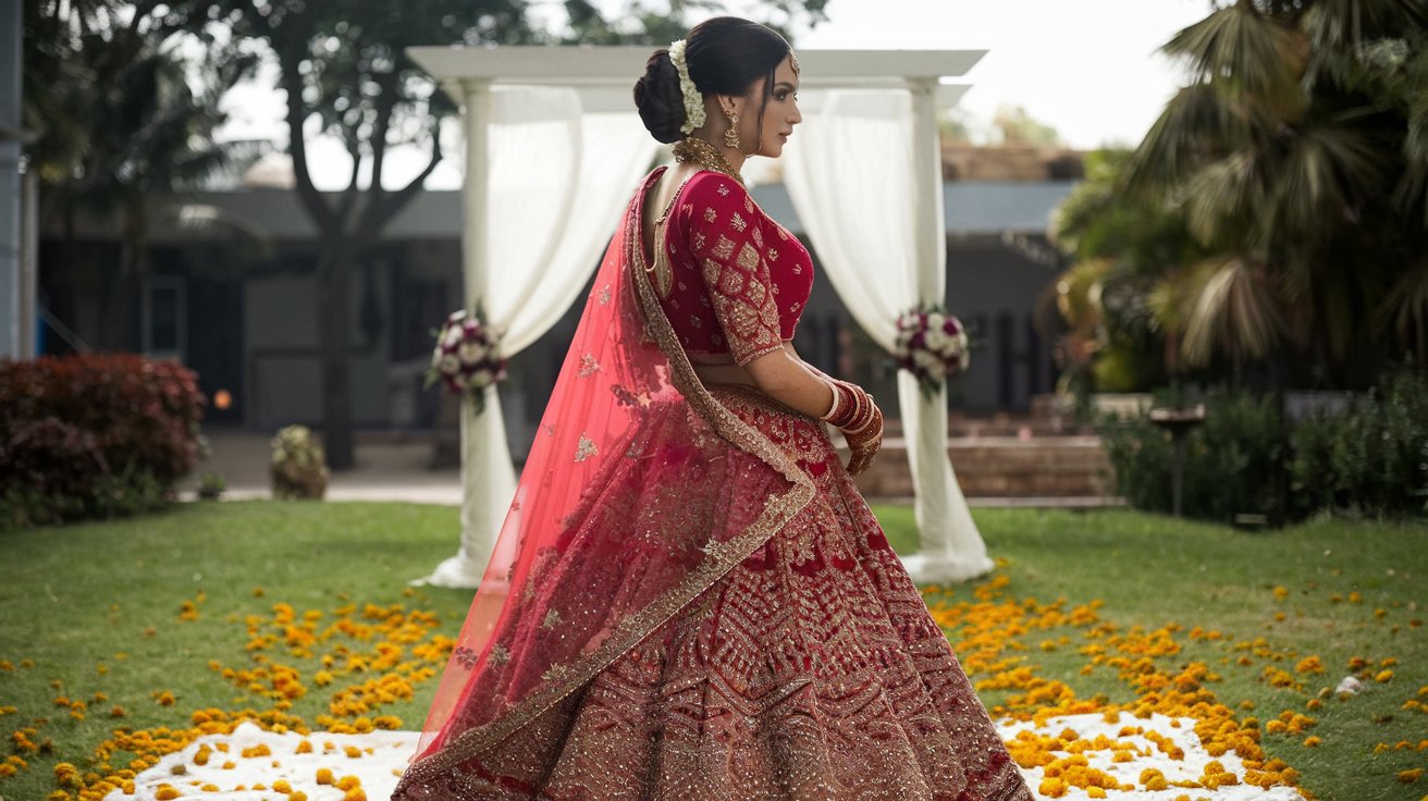 How to Style a Bridal Lehenga for a Home Wedding