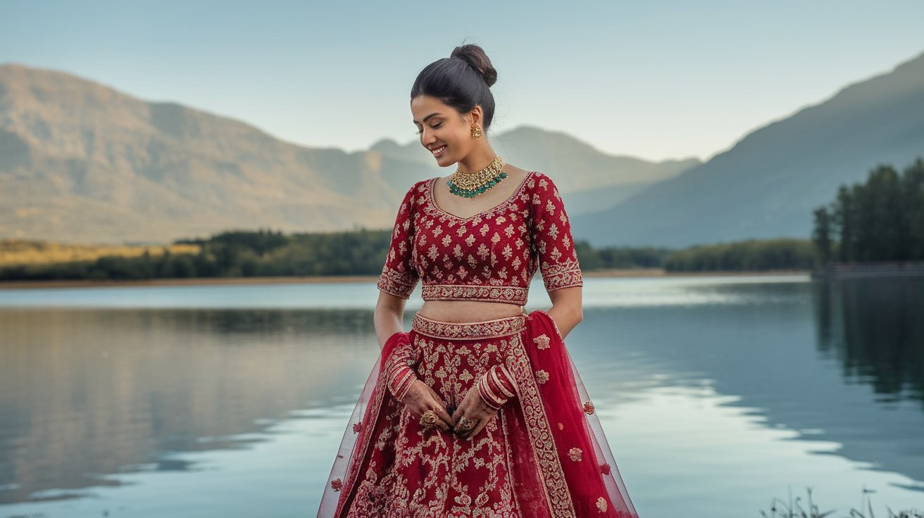 How to Style a Bridal Lehenga for a Lakeside Wedding