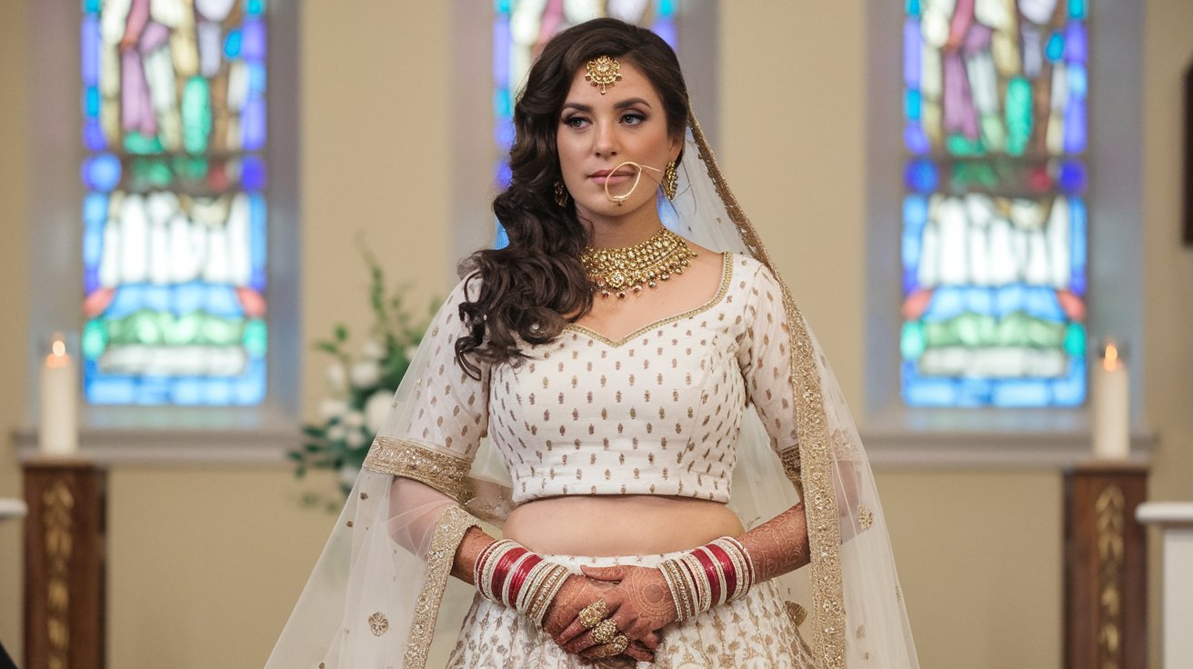 How to Style a Bridal Lehenga for a Church Wedding