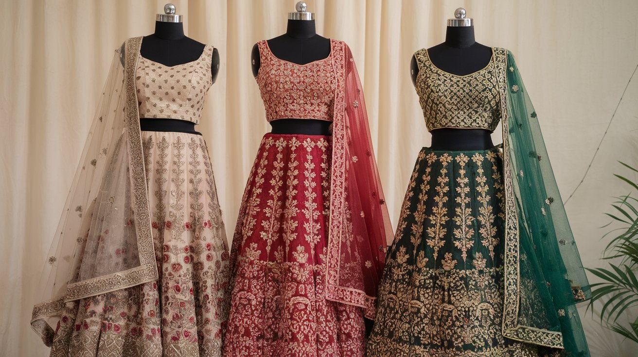 Semi-Stitched Lehengas for Brides with a Twist