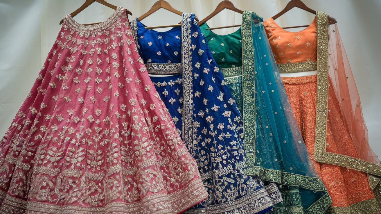 Semi-Stitched Lehengas for Engagement Parties