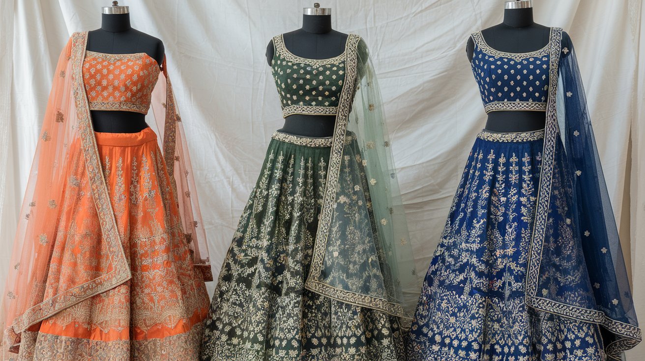 Semi-Stitched Lehengas for Office Parties