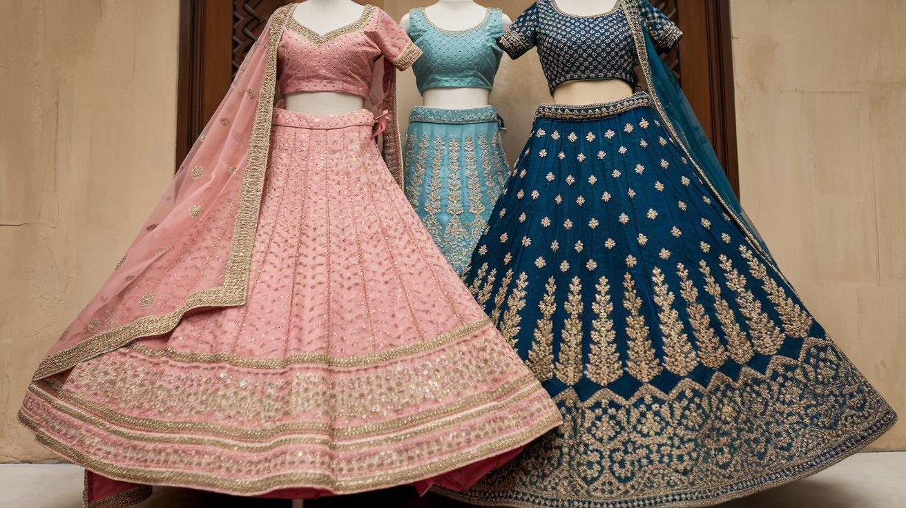 Semi-Stitched Lehengas for Petite Women