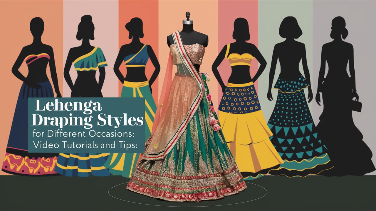 Lehenga Draping Styles for Different Occasions: Video Tutorials and Tips