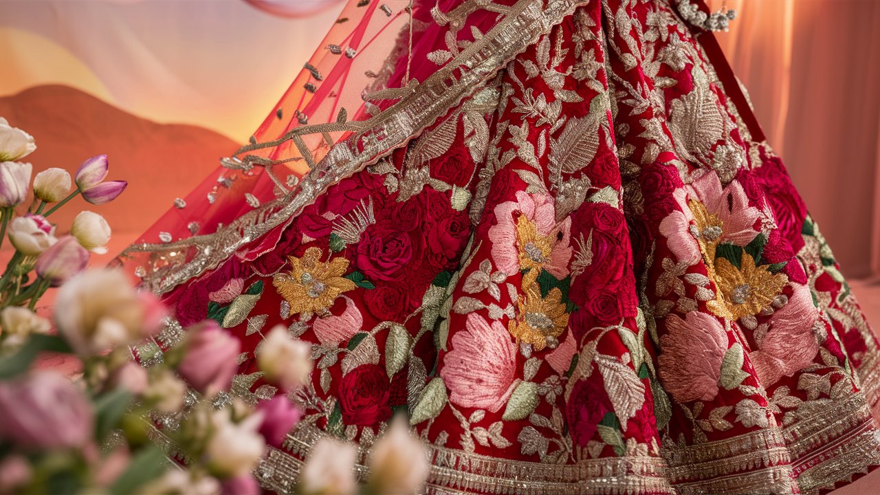 Floral Embroidery in Bridal Lehengas: A Timeless Trend