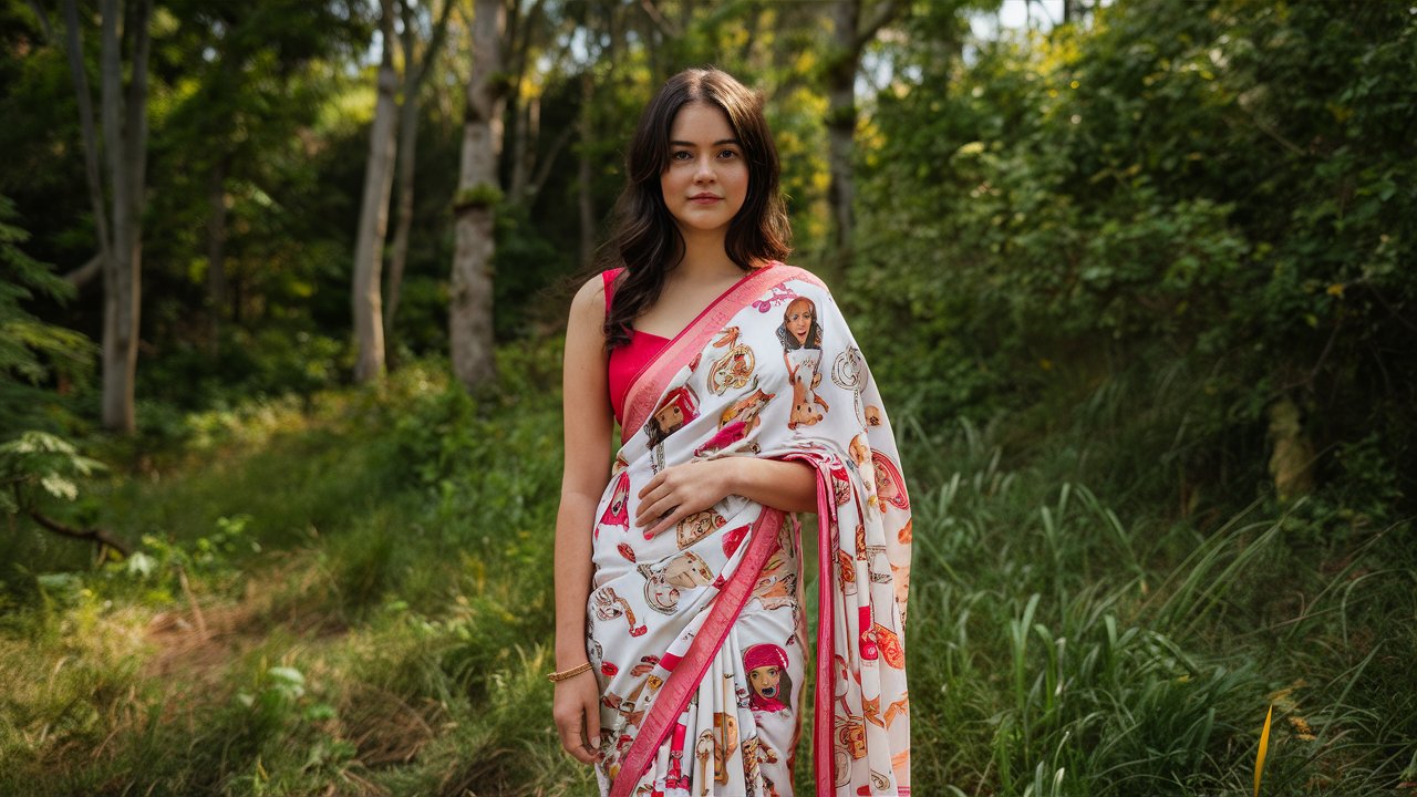 Themed Sarees for Young Girls: From Fairytales to Animals