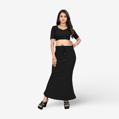 Lycra Saree Shapewear Petticoat for Women by Shreekama Black Clothing Accessories for Party Festival Wedding Occasion in Noida