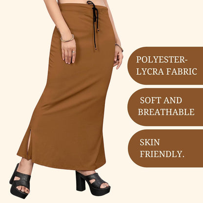 Lycra Saree Shapewear Petticoat for Women by Shreekama Brown Clothing Accessories for Party Festival Wedding Occasion in Noida