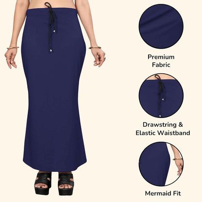 Lycra Saree Shapewear Petticoat for Women by Shreekama Navy Blue Clothing Accessories for Party Festival Wedding Occasion in Noida