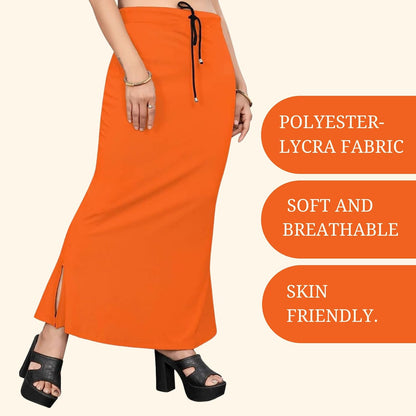 Lycra Saree Shapewear Petticoat for Women by Shreekama Orange Clothing Accessories for Party Festival Wedding Occasion in Noida