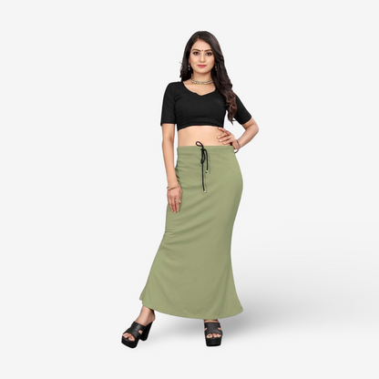 Lycra Saree Shapewear Petticoat for Women by Shreekama Pista Green Clothing Accessories for Party Festival Wedding Occasion in Noida