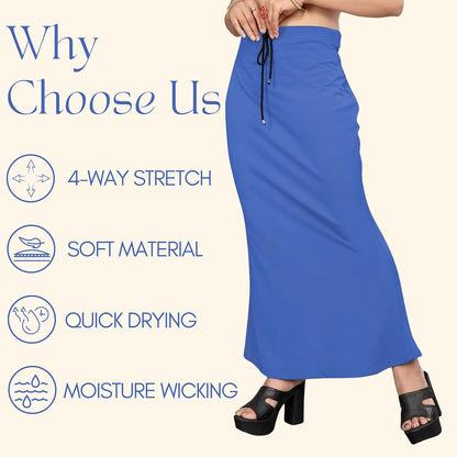 Lycra Saree Shapewear Petticoat for Women by Shreekama Royal Blue Clothing Accessories for Party Festival Wedding Occasion in Noida