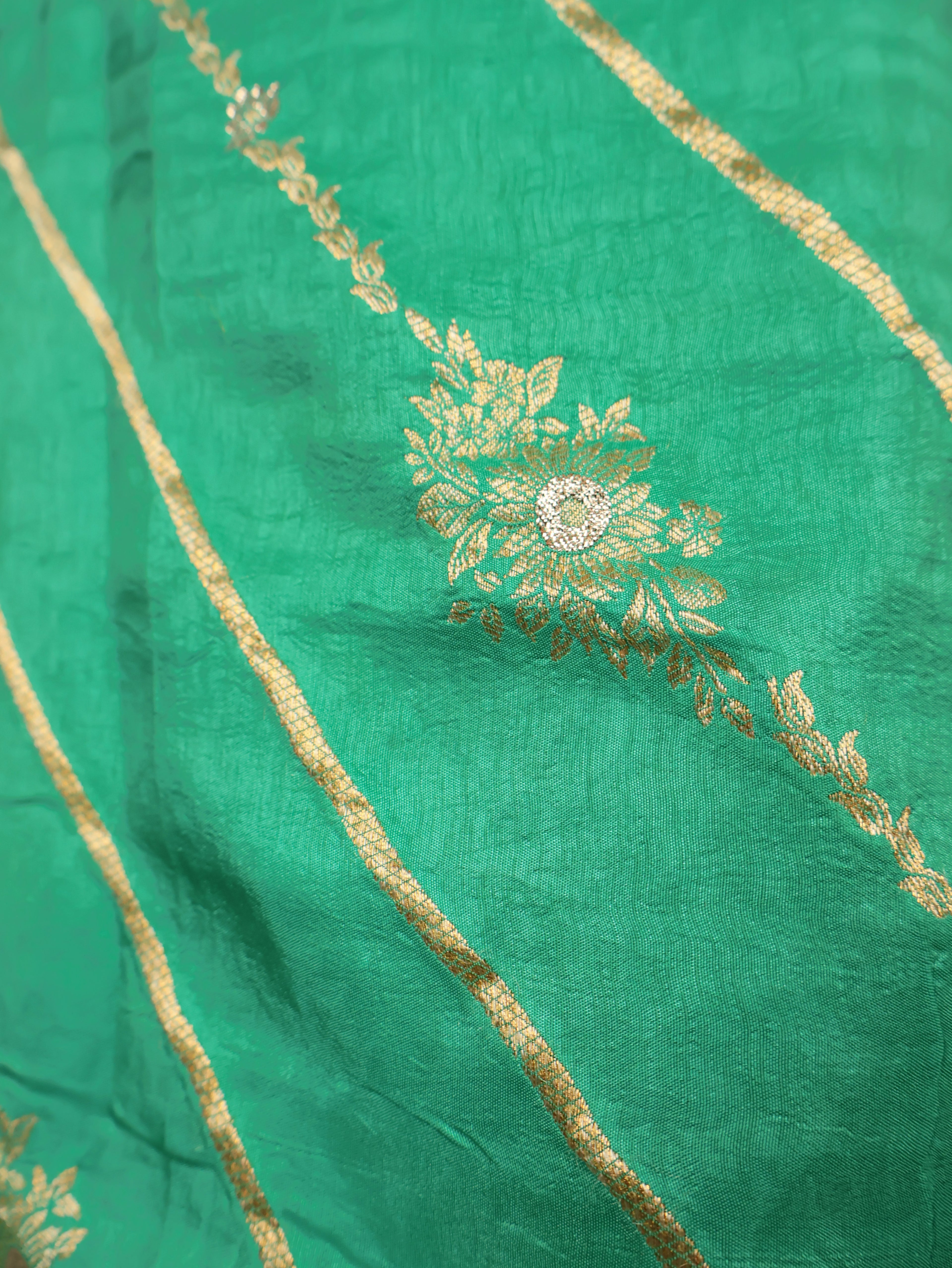 Designer Woven Banarsi Saree by Shreekama Sea Green Designer Sarees for Party Festival Wedding Occasion in Noida