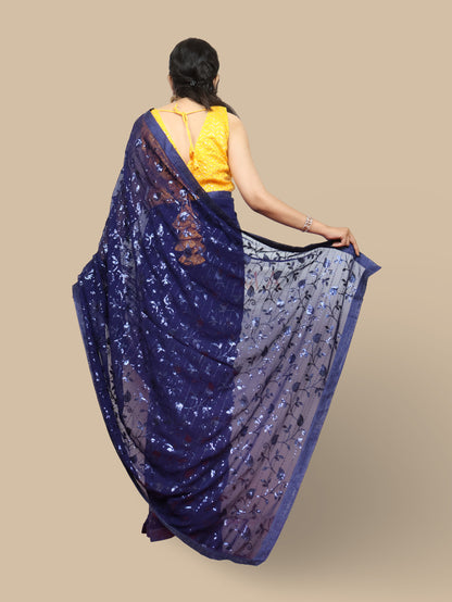 Designer Saree with Rhinestones &amp; Heavy Sequin Work by Shreekama