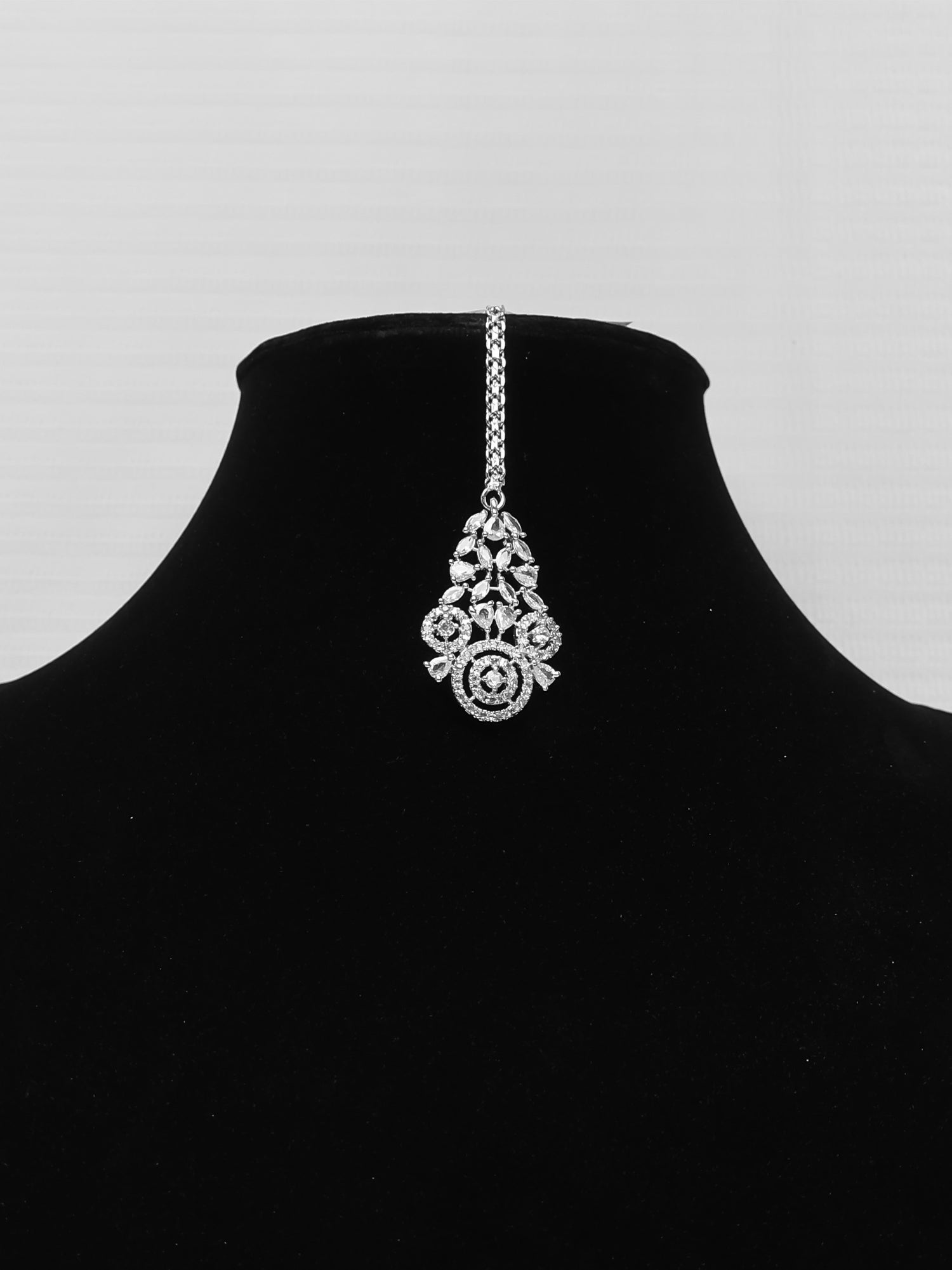 Silver Plated AD Necklace Set