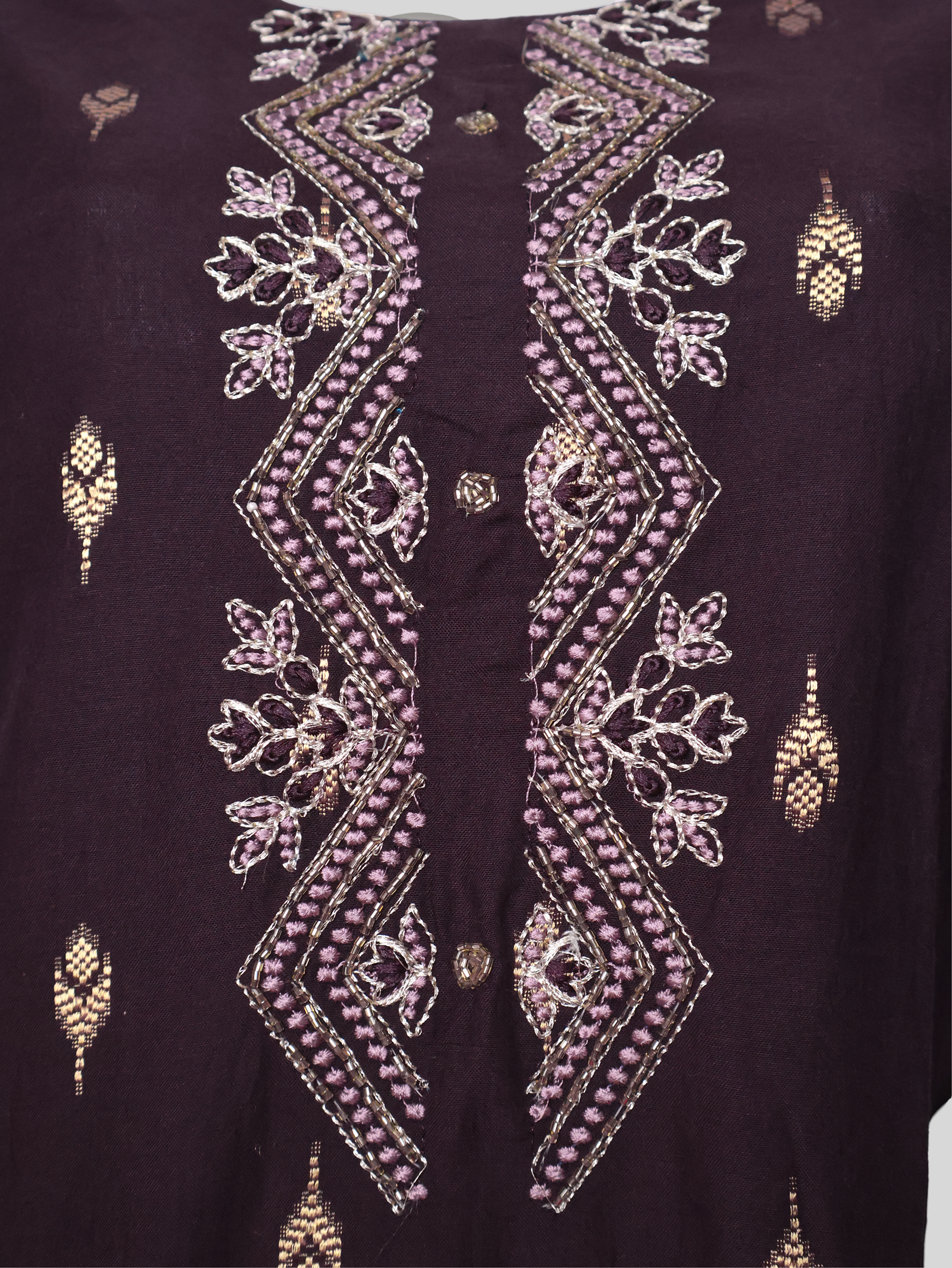 Cotton Kurti with Stunning Embroidered Neck