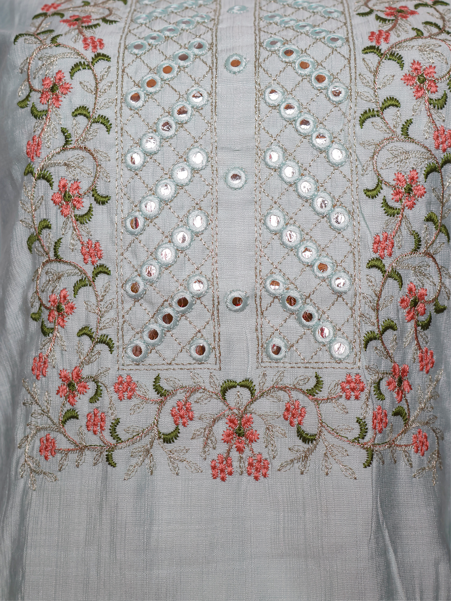 Cotton Kurti with Beautifully Embroidered Neckline