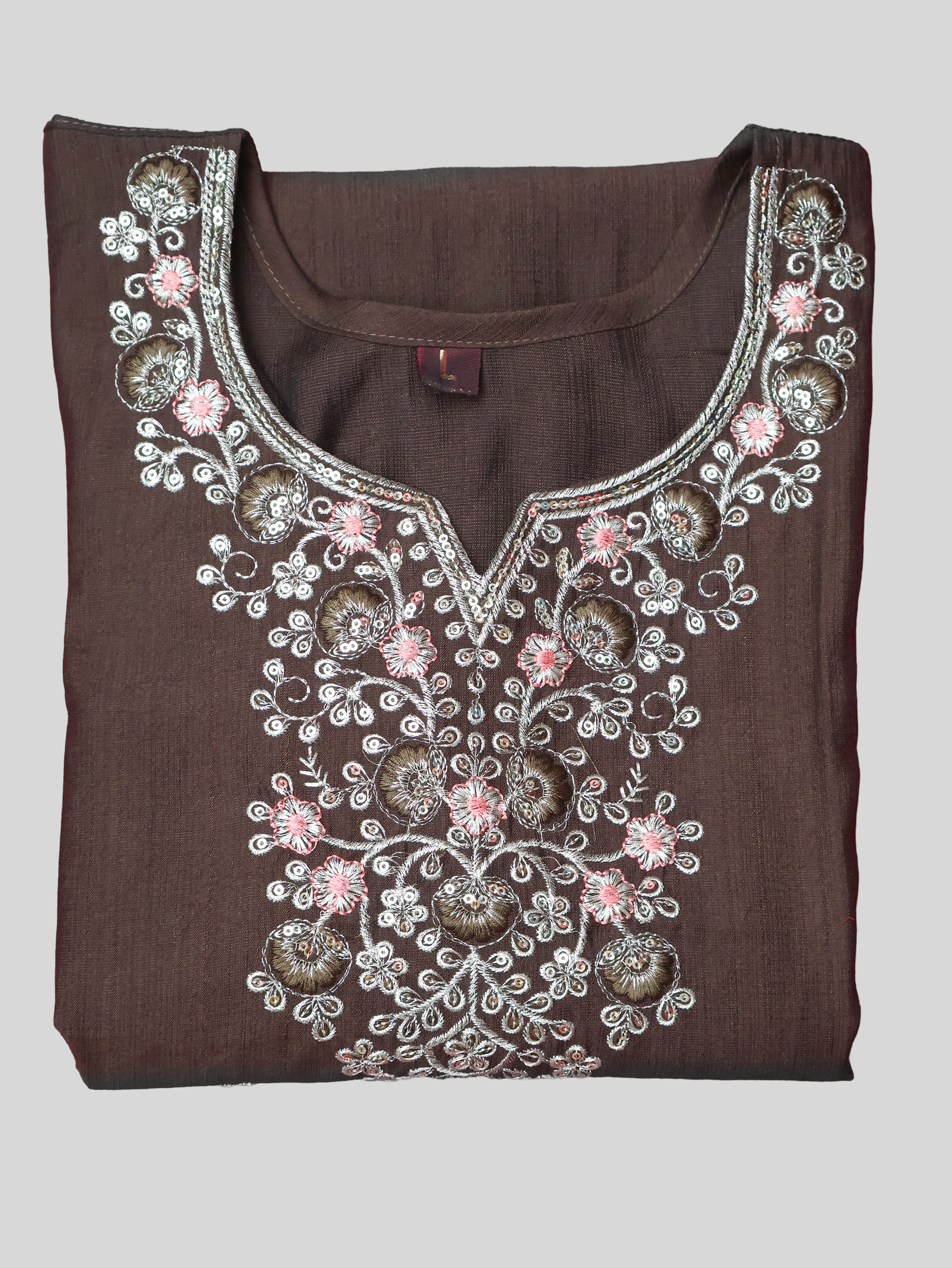 Cotton Kurti with Beautifully Embroidered Neckline