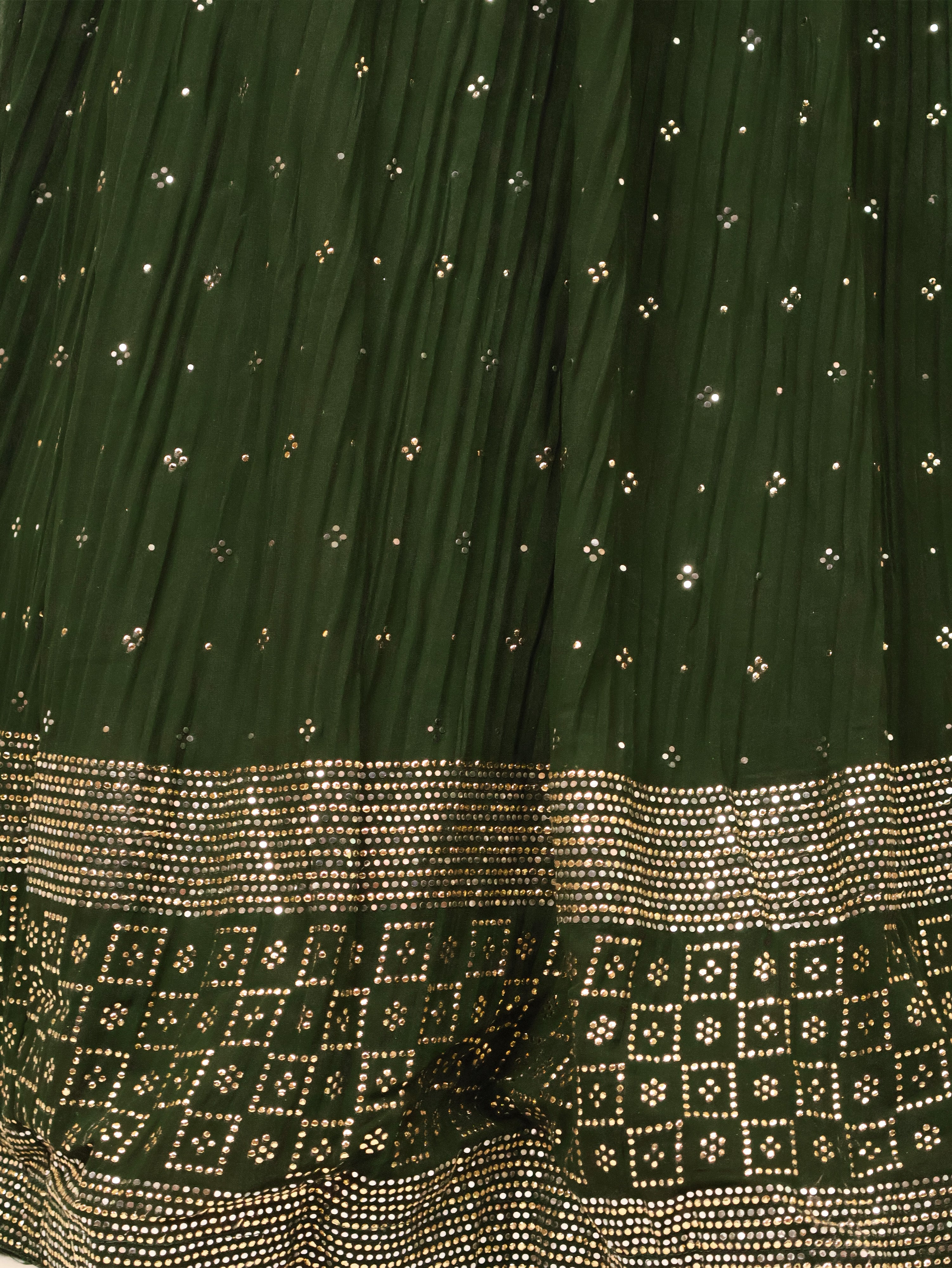 Designer Lehenga &amp; choli with dupatta for Women by Shreekama Dark Green Designer Lehenga for Party Festival Wedding Occasion in Noida